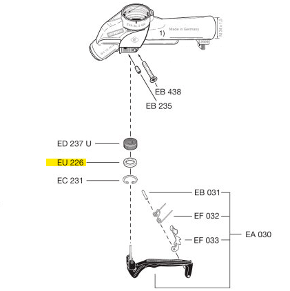 Схема установки кольца EU 226 (Elaflex)