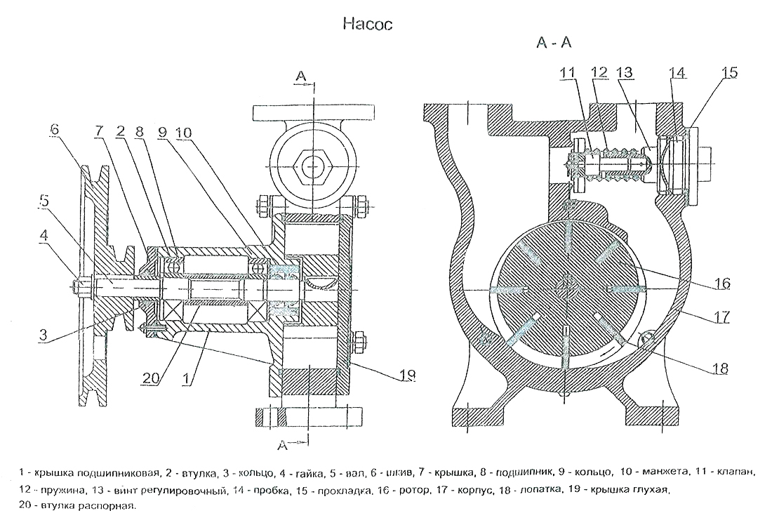 Схема насоса