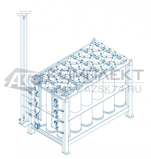 Блок аккумуляторов газа 