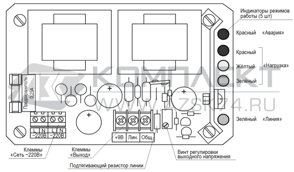 Блок питания БП-9В-1А
