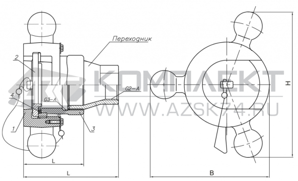 Муфта сливная МС-2Н  Муфта сливная МС-2Н