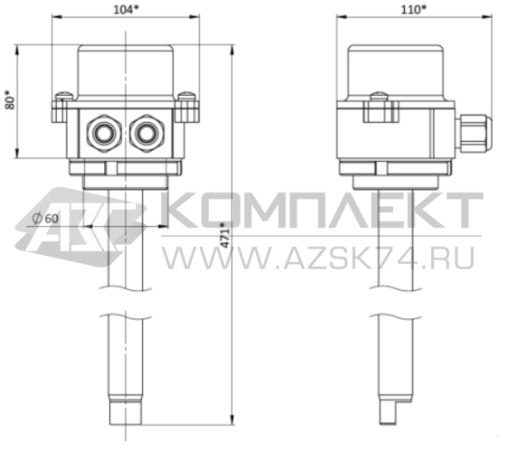 Оптический датчик предотвращения перелива T1500LVL-C1-450 